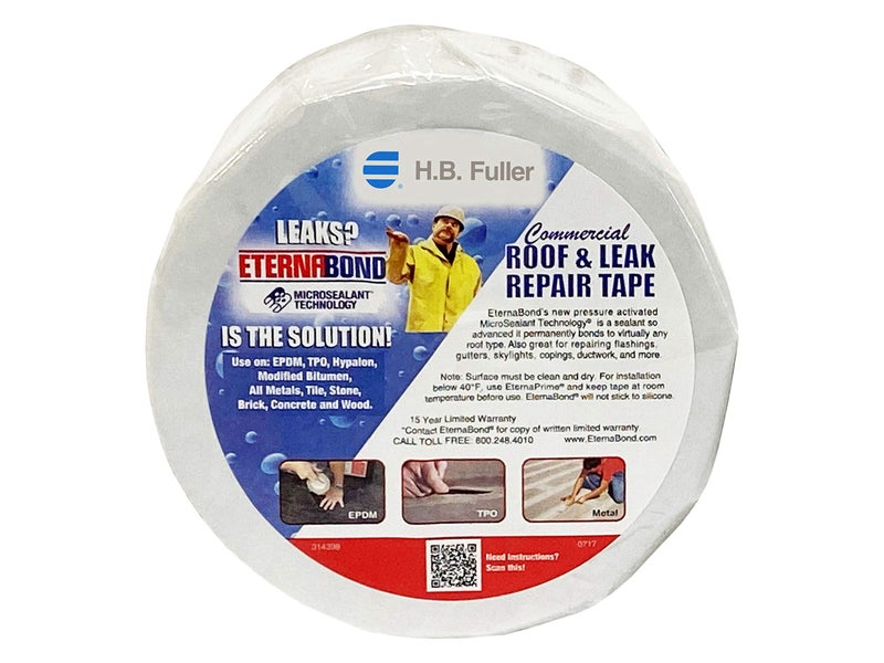 EternaBond WebSeal White 4" x50' MicroSealant Woven Polyester Tape | 23 mil Total Thickness | EB-WB040-50R - Reinforced Fabric for Roof Sealing and Repair - Image 2